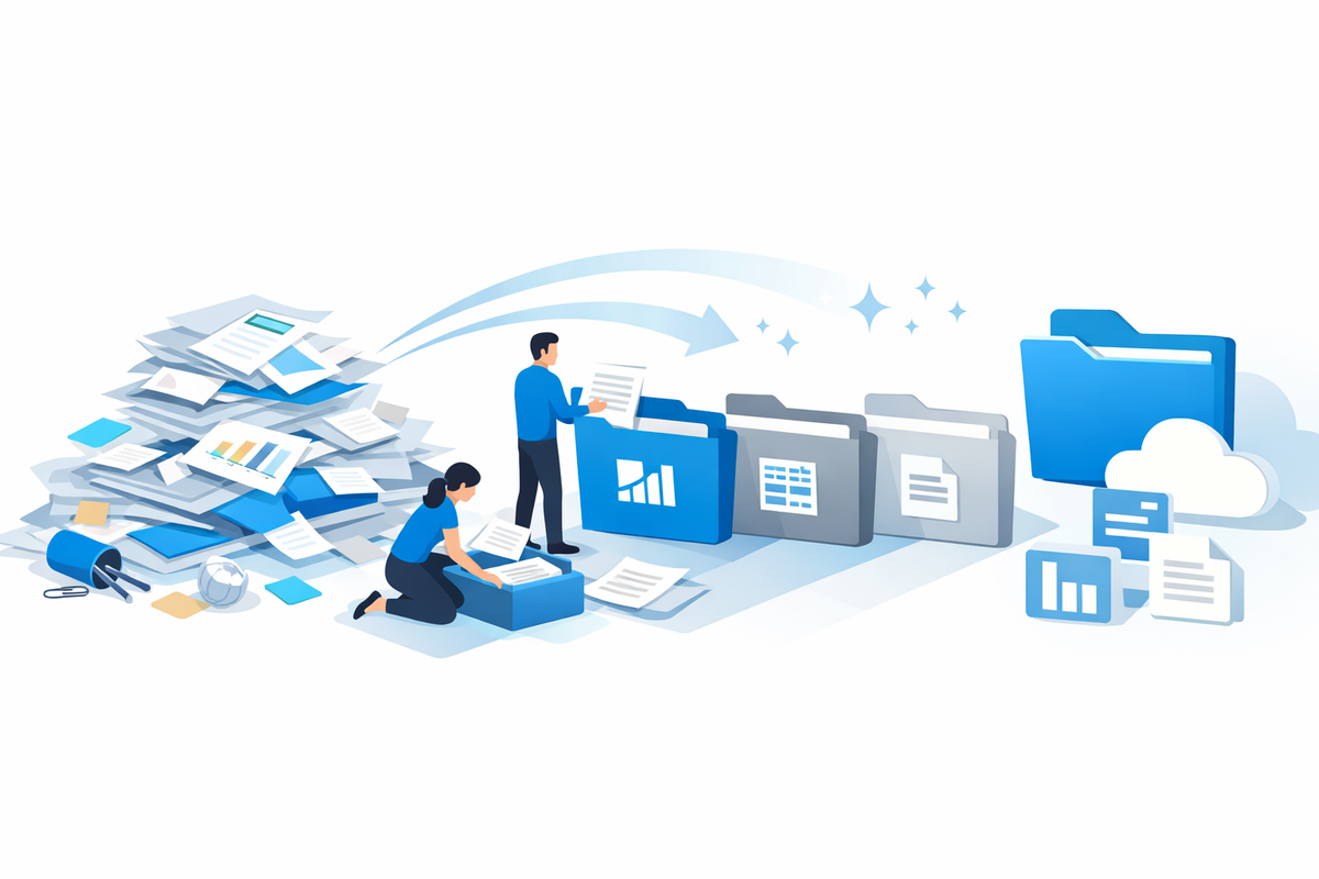 Organizing and cleaning data files before migration for implementazione SAP Business One nelle PMI