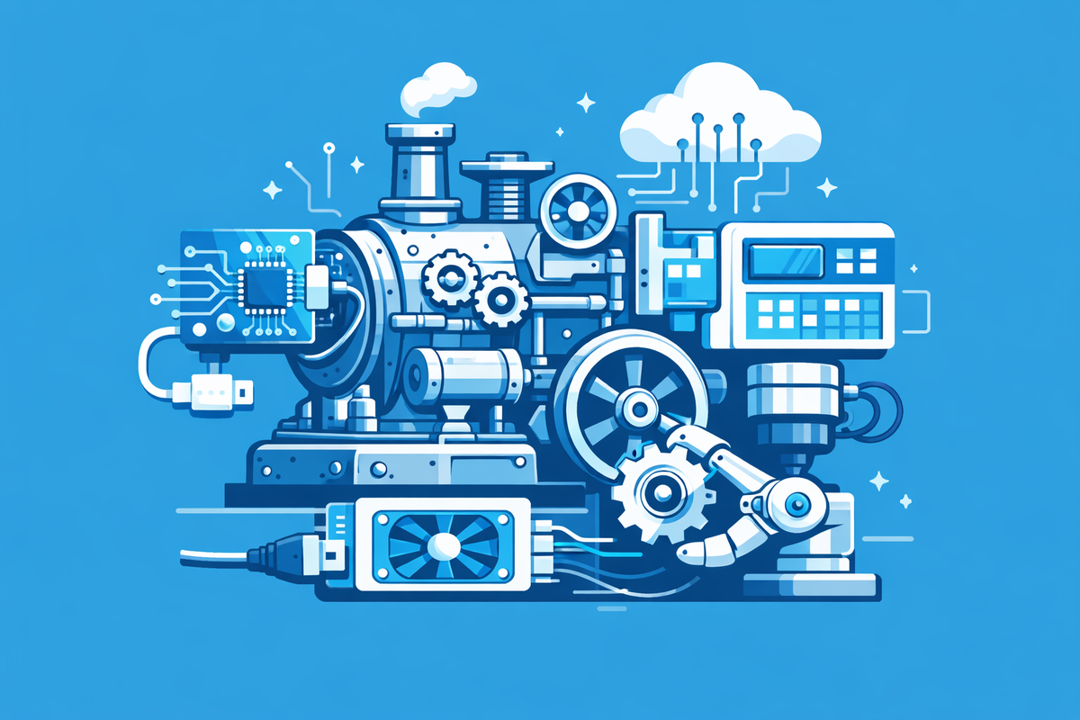 Conceptual illustration of legacy applications reinforced with modern connectors symbolizing modernization for PMI