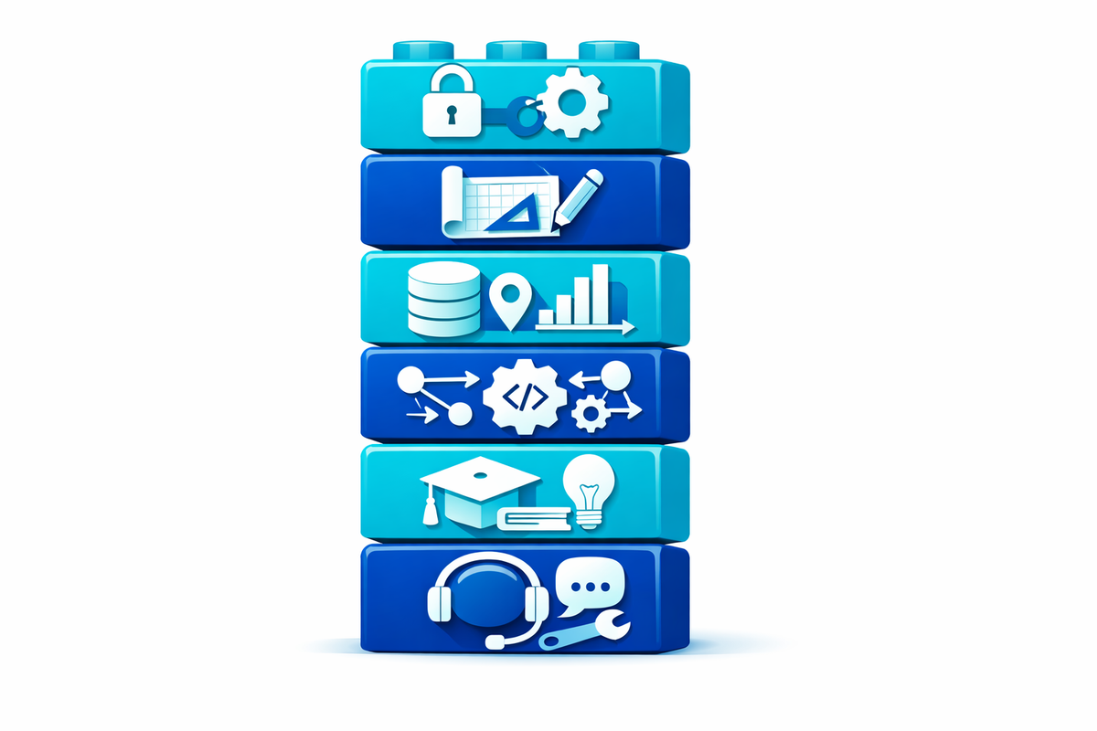 Stacked blocks representing cost components for quanto costa SAP Business One nel 2026 including licenze and integrazioni